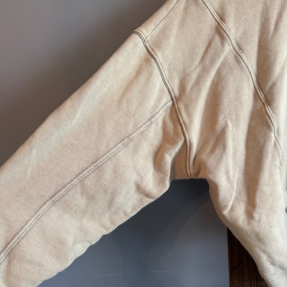 Free People Movement Go for Gold Women Beige XS Twist Front Sweatshirt Pullover - Picture 11 of 14